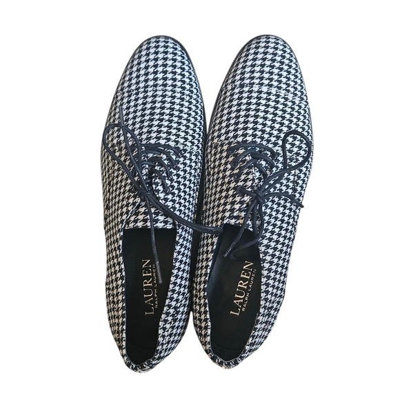 Lauren Ralph Lauren Maryna II Houndstooth Oxfords Size 8.5B - Picture 3 of 10
